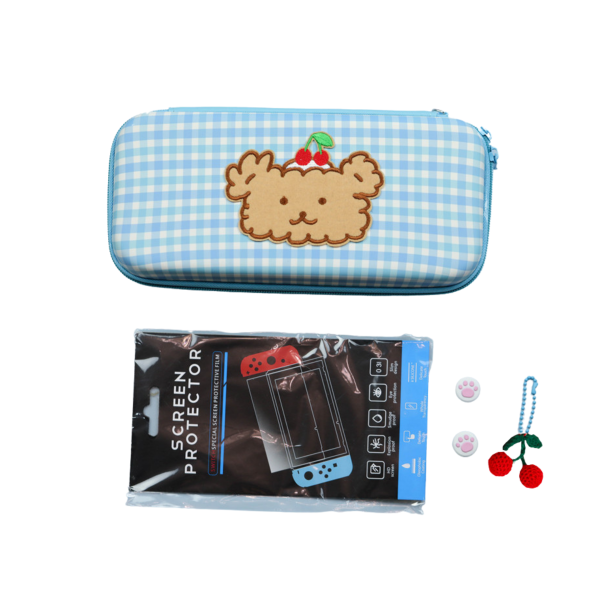 Bear Blue Gingham Pouch - Switch Supply