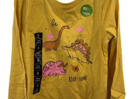 Dinosaur T-shirt Long Sleeved Yellow Sale