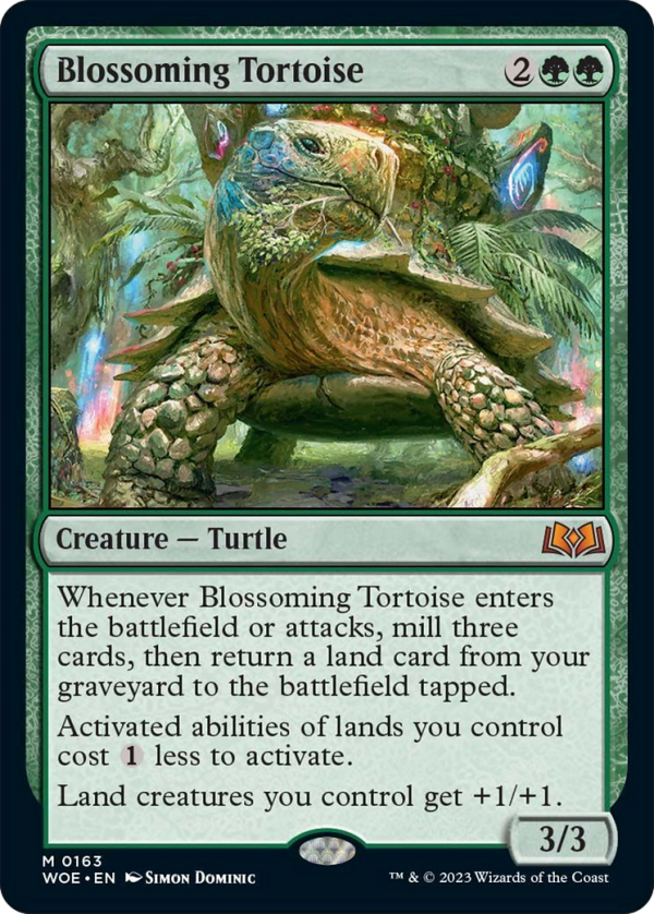 Blossoming Tortoise (WOE-163) - Wilds of Eldraine [Mythic] Hot on Sale