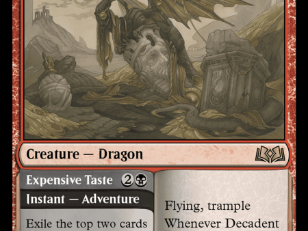 Decadent Dragon    Expensive Taste (WOE-223) - Wilds of Eldraine [Rare] For Cheap