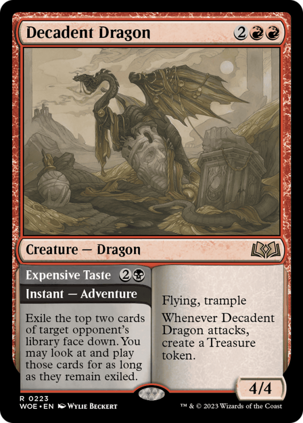 Decadent Dragon    Expensive Taste (WOE-223) - Wilds of Eldraine [Rare] For Cheap