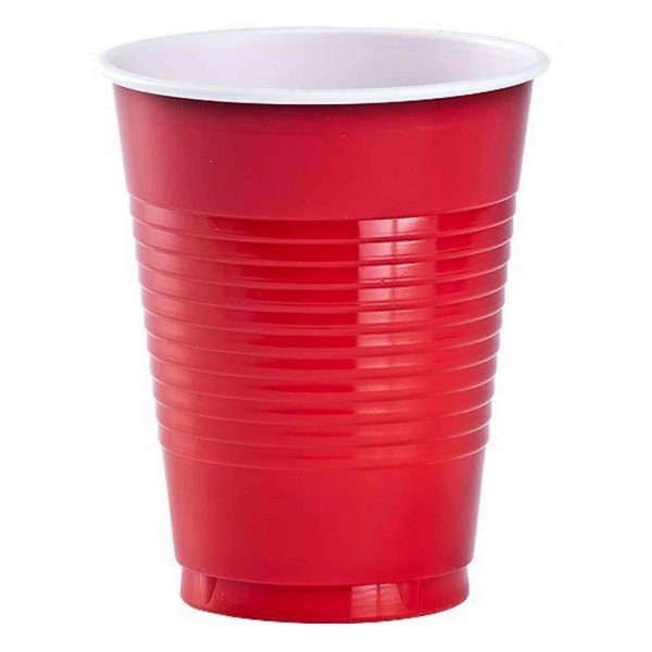 Apple Red Plastic Cups 18oz, 20pcs For Discount