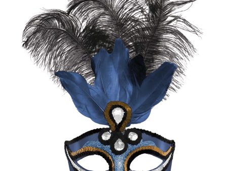 Adult Midnight Feather Masquerade Mask Hot on Sale