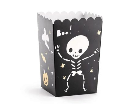 Boo Mix Boxes for Popcorn Black w  White & Gold Metallic Print For Discount