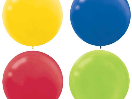 Assorted Latex Balloons 24in, 4pcs Online Sale