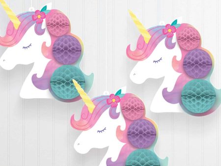 Enchanted Unicorn Honeycomb Decoration 3pcs Online