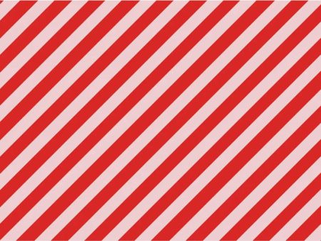 Stripes Light Pink & Red Print Wrapping Paper 70cm Sale