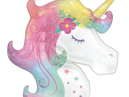 Enchanted Unicorn SuperShape Foil Balloon 83x73cm Hot on Sale