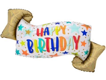 Birthday Banner SuperShape Balloon 60x88cm Cheap