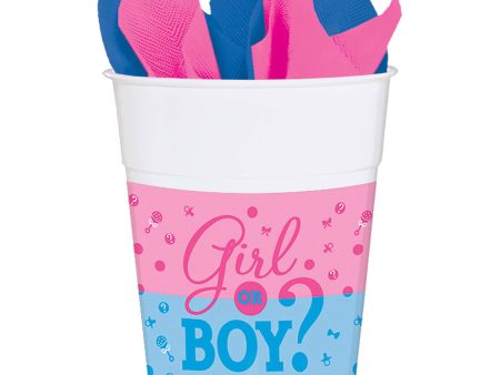 Baby Shower - Girl Or Boy? Plastic Cups 25pcs For Sale