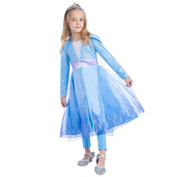 Child Elsa Frozen II Deluxe Costume Cheap