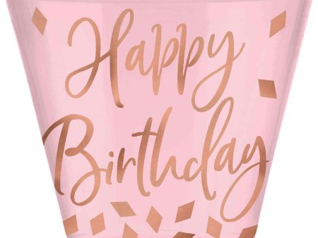 Blush Birthday Plastic Tumbler Hot-Stamp 9oz Online