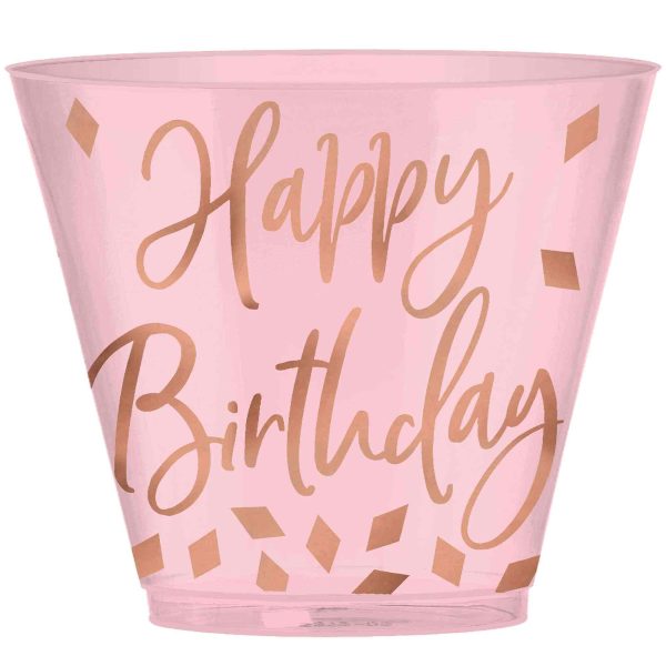 Blush Birthday Plastic Tumbler Hot-Stamp 9oz Online