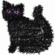 Black Cat Tinsel Decoration For Cheap