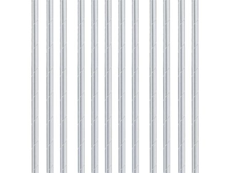 Silver Solid Paper Straws 24pcs Online Hot Sale