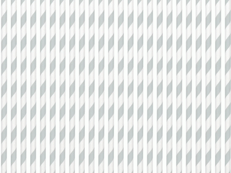 Silver Striped Paper Straws, 80pcs Online Sale