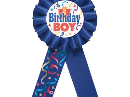 Birthday Boy Award Ribbon 5 1 2in Sale