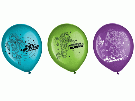 Buzz Lightyear Printed Latex Balloons Assorted 12in, 6pcs For Discount