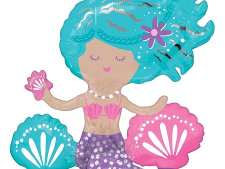 Shimmering Mermaid Sitter Multi-Balloon 45x45cm For Discount