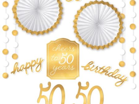 50th Golden Age Birthday Room Decorating Kit For Sale