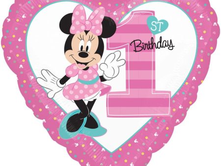 Miinnie 1st Birthday Foil Balloon 18in Sale