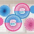 Baby Shower - Girl Or Boy? Paper Fan Decorations 6pcs Online Sale