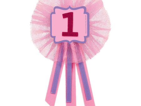 1st Birthday Girl Award Pink Ribbon Cheap