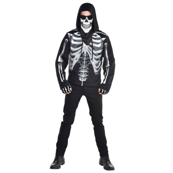 Adult Black and White Halloween Bandana Mask Hot on Sale