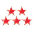 Apple Red Star Foil Cutout 9in 5pcs For Discount