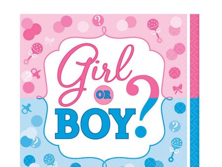 Baby Shower - Girl Or Boy? Lunch Tissues 16pcs Online Hot Sale