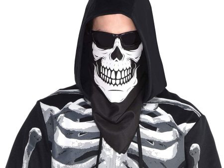 Adult Black and White Halloween Bandana Mask Hot on Sale