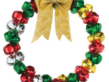 Jingle Bell Wreath Metal & Fabric For Sale