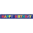 Bold Blue Birthday Banner Foil on Sale