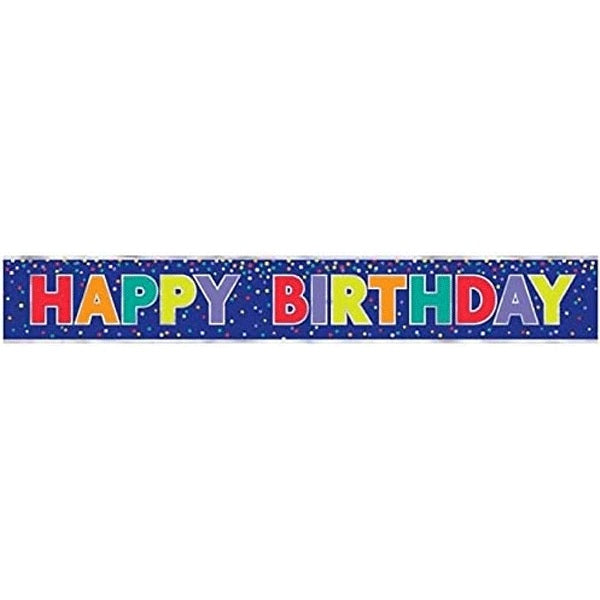 Bold Blue Birthday Banner Foil on Sale