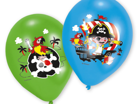 Pirate Latex Balloons 11in, 6pcs For Discount