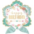 Boho Birthday Girl Satin SuperShape Foil Balloon 63x68cm Cheap