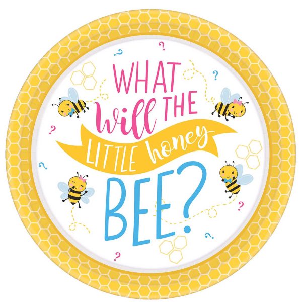 Baby Shower - What Will It Bee? Paper Plates 10.5in, 8pcs Hot on Sale