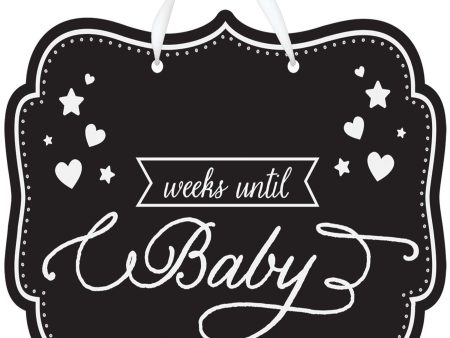 Baby Shower Countdown Chalkboard Sign on Sale