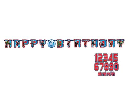 Avengers Add-An-Age Letter Banner on Sale