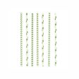 Dots & Chevron Kiwi Paper Drinking Straws 24pcs Supply