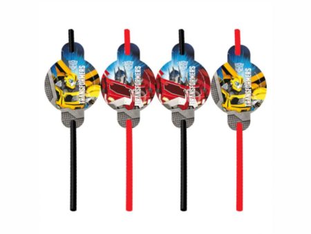 Transformers Drinking Straws 8pcs Online Hot Sale