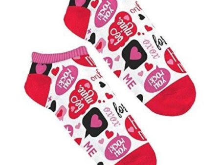 Valentine Phrase No Show Socks For Sale