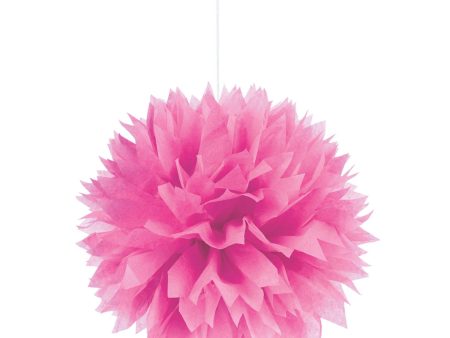 Bright Pink Fluffy Tissue Decorations 3pcs Fashion