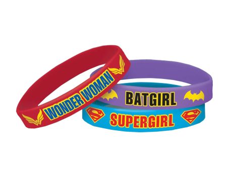 DC Superhero Girls Rubber Bracelets 6pcs Sale