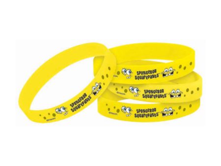 SpongeBob Squarepants Rubber Bracelet Favors 4pcs Online now