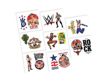 WWE Party Tattoo Favors 8 Sheets For Cheap