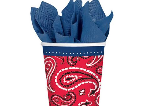 Bandana & Blue Jeans Cups 9oz, 8pcs Online Sale