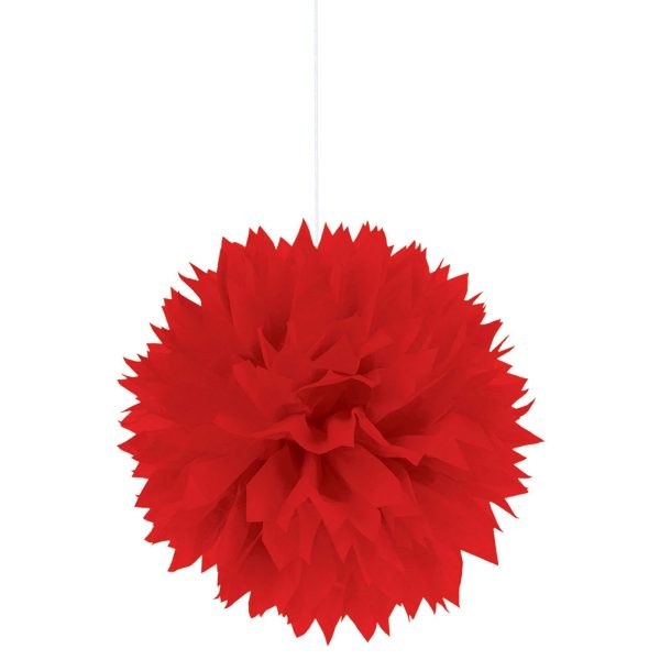 Apple Red  Fluffy Paper Decoration 3pcs Online Hot Sale