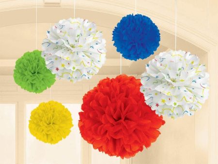 Balloon Bash Fluffy Tissue 6pcs Supply