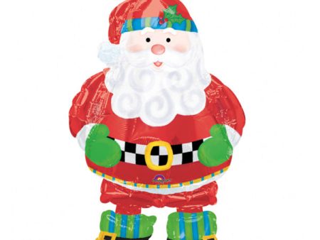 Whimsical Santa Airwalker Balloon 37in Discount